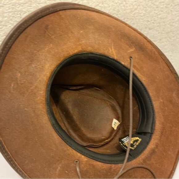 Henschel Hat Co. Leather Aussie Outback Hat Medium main image 4
